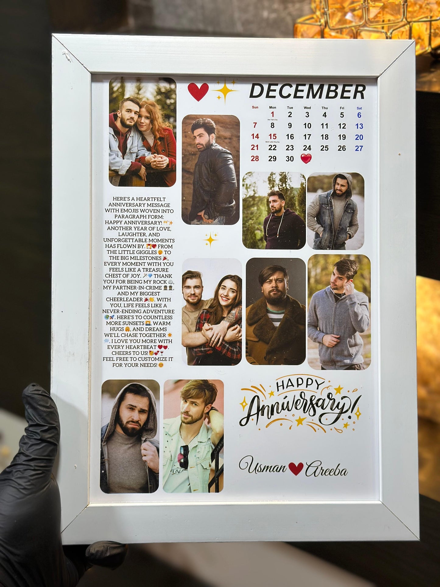 9 PICS ANNIVERSARY/BIRTHDAY FRAME